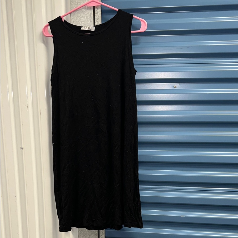 Black Sleeveless Mini Dress